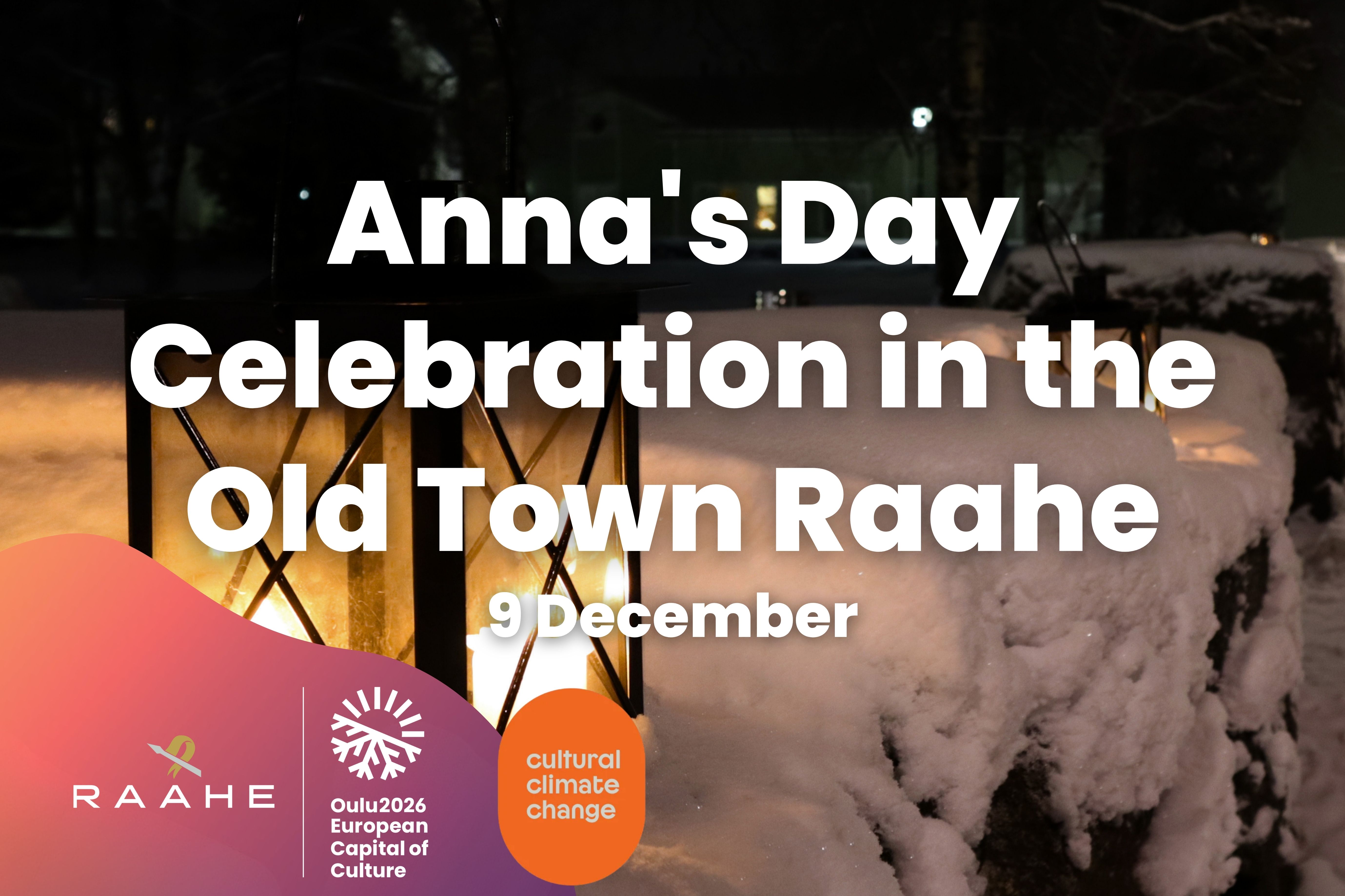 Graphic ad of Anna's Day with picture of a light lantern in the darkness.