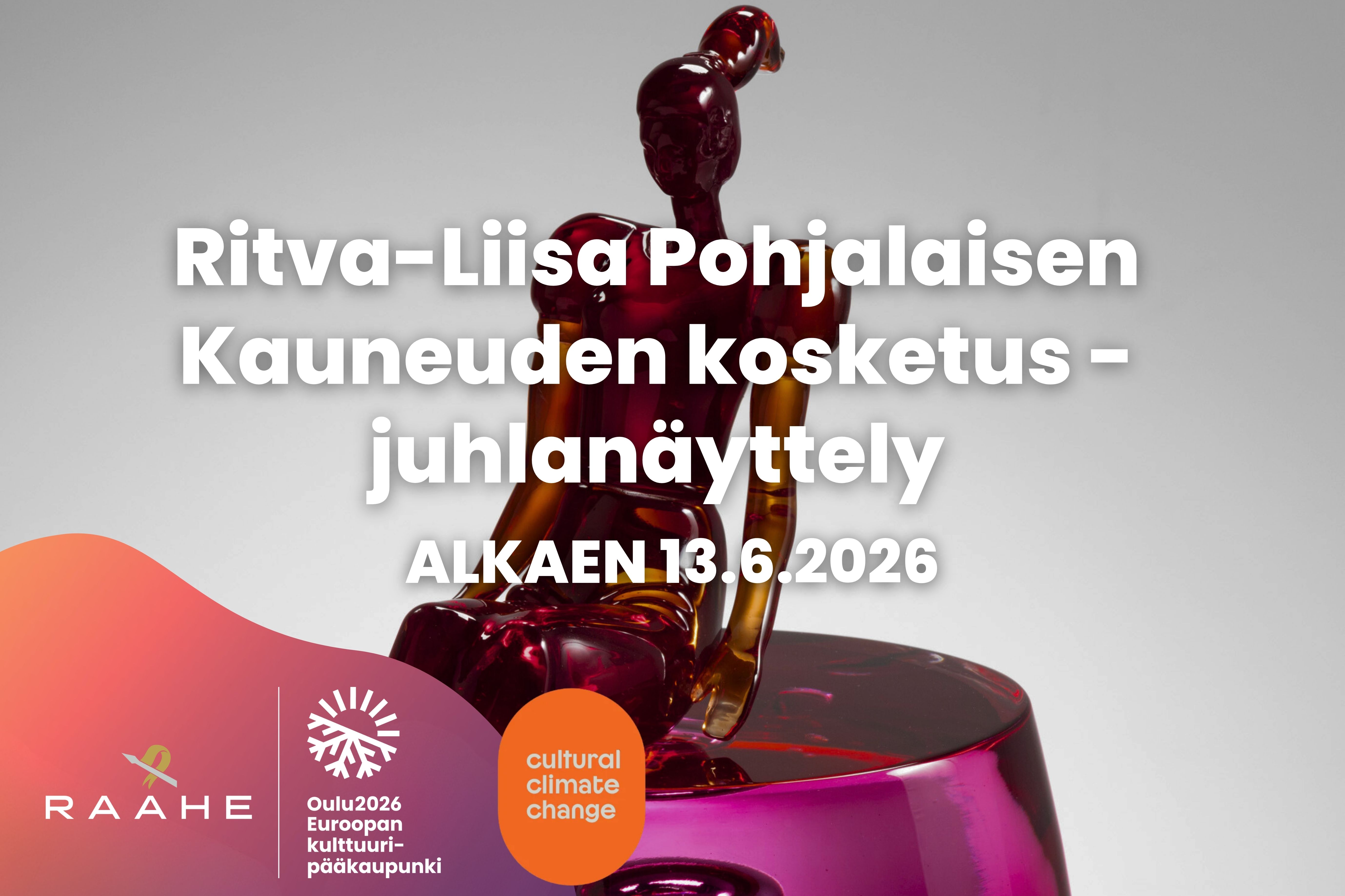 Graphic ad of Ritva-Liisa Pohjalainen's exhibition.