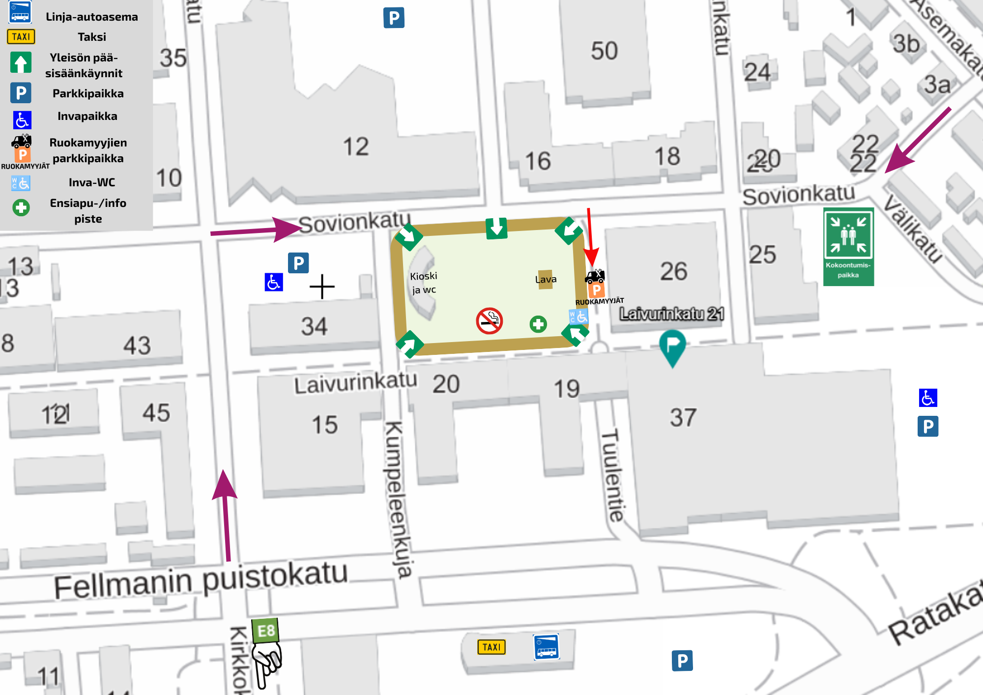 The map of Härkätori.