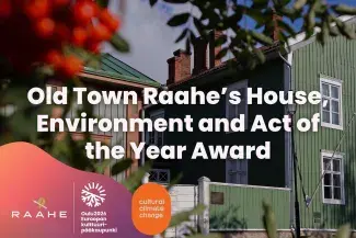 Graphic ad of Old Town Raahe's Award