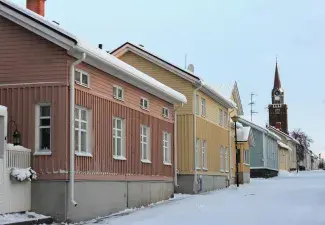 Wanha Raahe talvella.