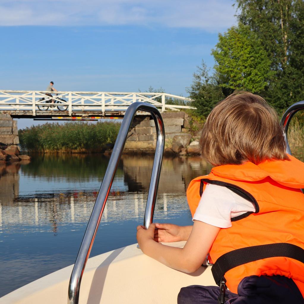 Boy on a boat in Raahe